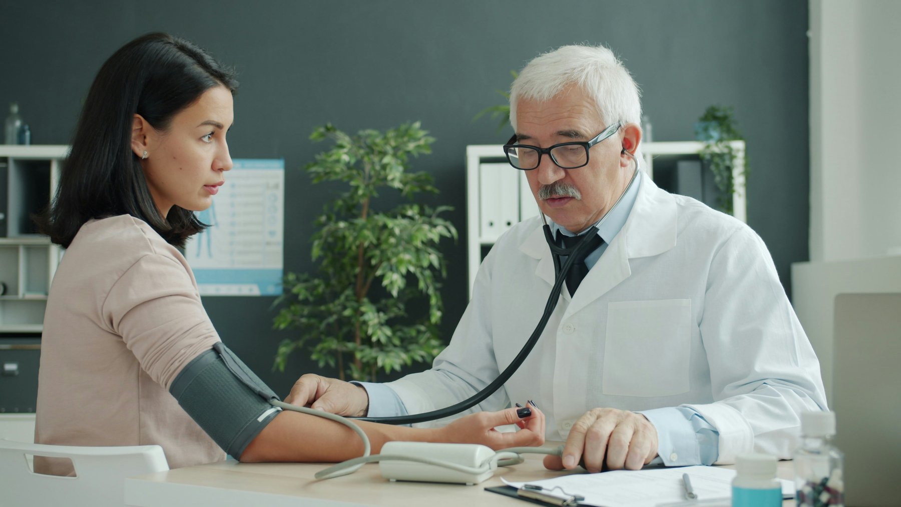 Doctor and patient during a clinical consultation