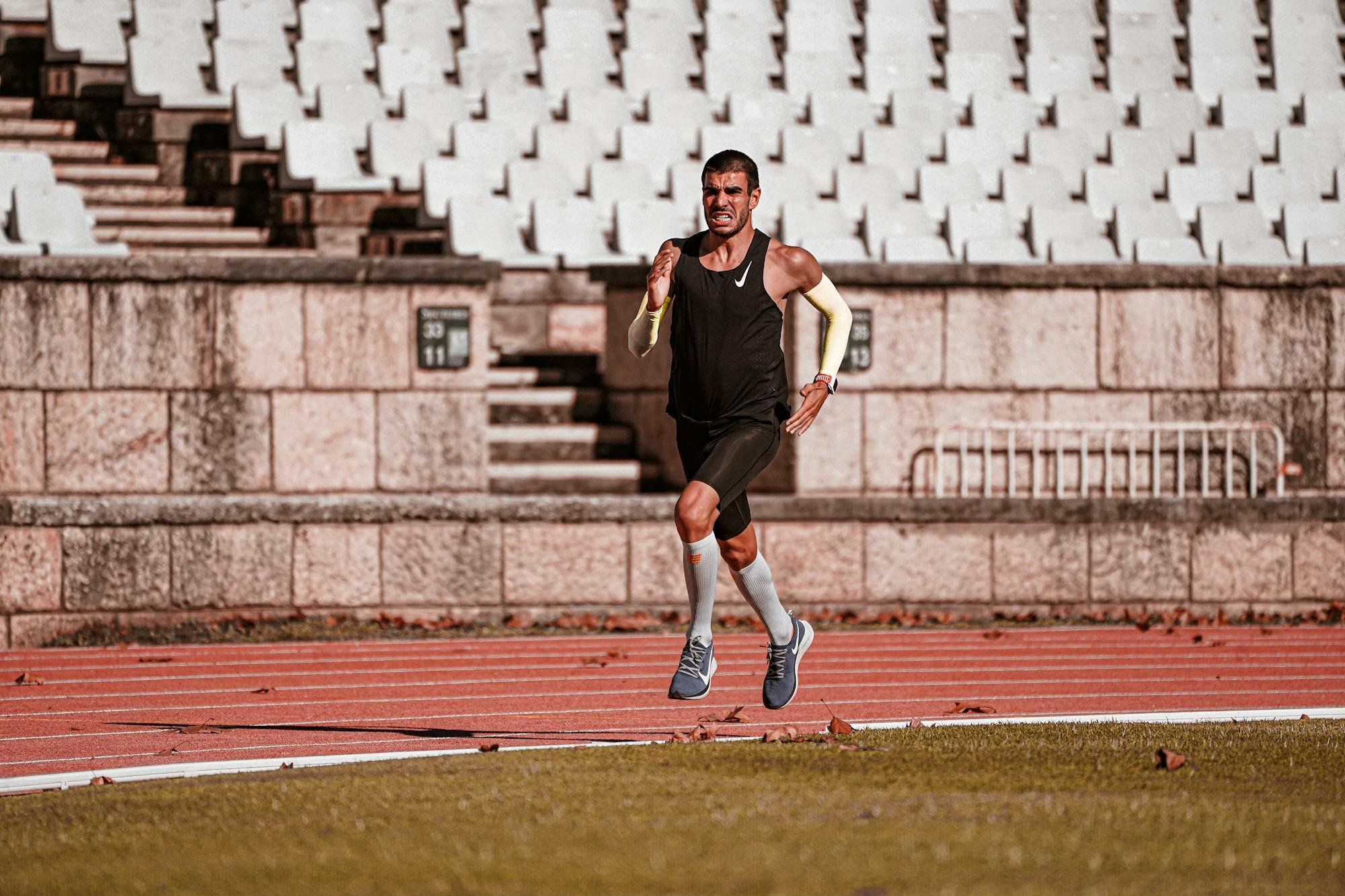 Runner on an outdoor track