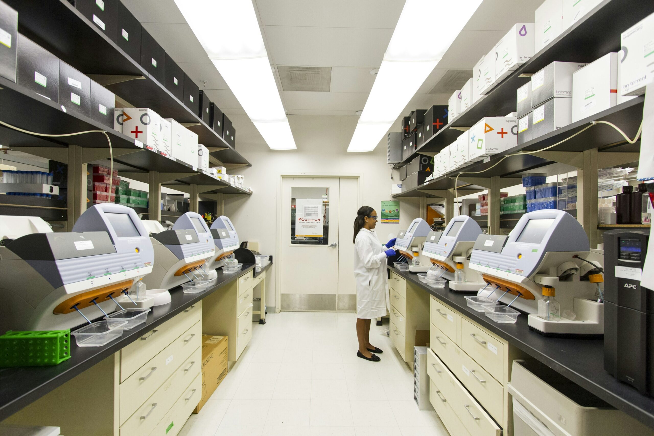 Laboratory test tubes used to illustrate high-sensitivity troponin testing